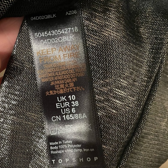 **ON HOLD*********.  Topshop Trinny Metallic mesh top - Picture 7 of 8